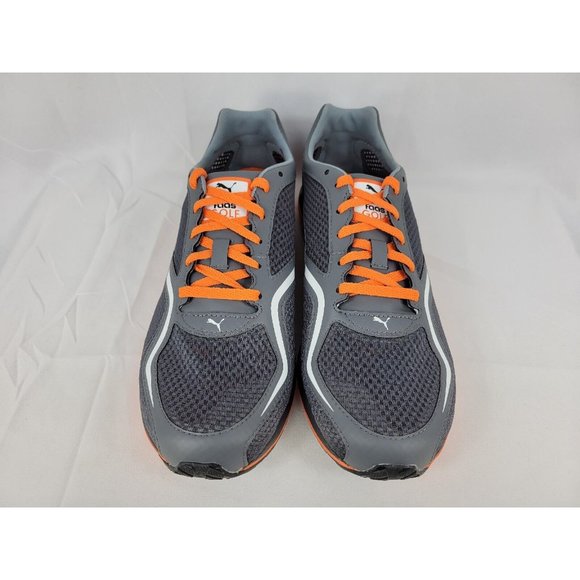 Puma Faas Lite Mesh Spikeless Golf Shoes Mens Size 9 Gray Orange White 186847-07 - Picture 8 of 12